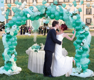 Wedding Balloon Arch with Tulle