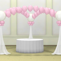 Wedding Cake Table Jumbo Balloon Column Pearl Arch
