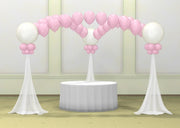 Wedding Cake Table Jumbo Balloon Column Pearl Arch