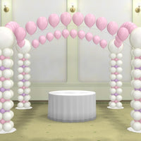 Wedding Stacked Balloon Column Pearl Arch
