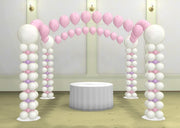 Wedding Stacked Balloon Column Pearl Arch