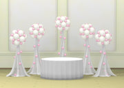 Wedding Dots Cluster Balloon Column with Tulle