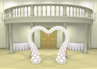 Wedding Dots Heart Balloon Arch
