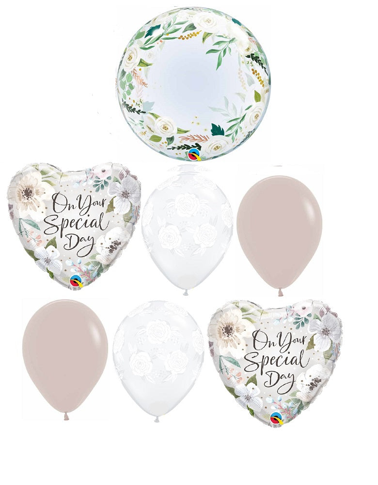 Wedding Roses On Your Special Day Balloon Bouquet with Helium Weight