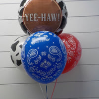 Western Yee Haw Howdy Balloon Centerpiece