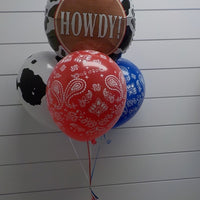 Western Yee Haw Howdy Balloon Centerpiece